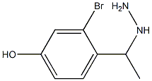 3-bromo-4-(1-hydrazinylethyl)phenol Struktur