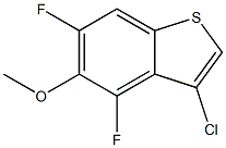 3-chloro-4,6-difluoro-5-methoxybenzo[b]thiophene Struktur