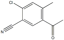 5-acetyl-2-chloro-4-methy-benzonitrile Struktur