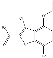 7-bromo-3-chloro-4-ethoxybenzo[b]thiophene-2-carboxylic acid Struktur