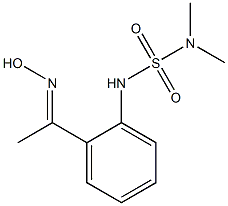 ({2-[1-(hydroxyimino)ethyl]phenyl}sulfamoyl)dimethylamine Struktur