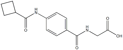 ({4-[(cyclobutylcarbonyl)amino]benzoyl}amino)acetic acid Struktur