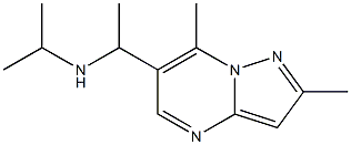 (1-{2,7-dimethylpyrazolo[1,5-a]pyrimidin-6-yl}ethyl)(propan-2-yl)amine Struktur