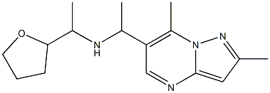 (1-{2,7-dimethylpyrazolo[1,5-a]pyrimidin-6-yl}ethyl)[1-(oxolan-2-yl)ethyl]amine Struktur