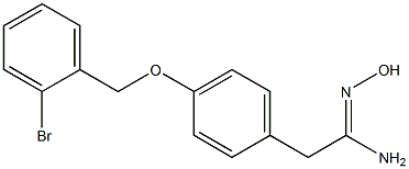 (1Z)-2-{4-[(2-bromobenzyl)oxy]phenyl}-N'-hydroxyethanimidamide Struktur