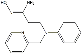 (1Z)-N'-hydroxy-3-[phenyl(pyridin-2-ylmethyl)amino]propanimidamide Struktur