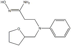 (1Z)-N'-hydroxy-3-[phenyl(tetrahydrofuran-2-ylmethyl)amino]propanimidamide Struktur