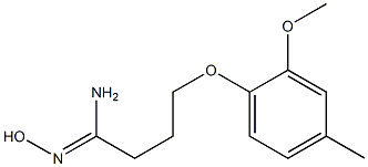 (1Z)-N'-hydroxy-4-(2-methoxy-4-methylphenoxy)butanimidamide Struktur