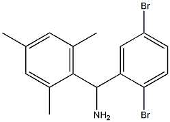 (2,5-dibromophenyl)(2,4,6-trimethylphenyl)methanamine Struktur