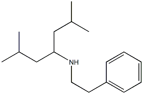 (2,6-dimethylheptan-4-yl)(2-phenylethyl)amine Struktur