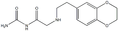 (2-{[2-(2,3-dihydro-1,4-benzodioxin-6-yl)ethyl]amino}acetyl)urea Struktur