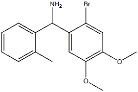 (2-bromo-4,5-dimethoxyphenyl)(2-methylphenyl)methanamine Struktur