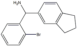 (2-bromophenyl)(2,3-dihydro-1H-inden-5-yl)methanamine Struktur