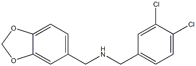 (2H-1,3-benzodioxol-5-ylmethyl)[(3,4-dichlorophenyl)methyl]amine Struktur