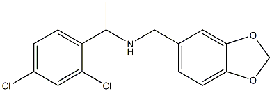 (2H-1,3-benzodioxol-5-ylmethyl)[1-(2,4-dichlorophenyl)ethyl]amine Struktur