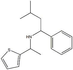 (3-methyl-1-phenylbutyl)[1-(thiophen-2-yl)ethyl]amine Struktur