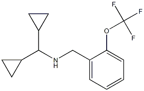 (dicyclopropylmethyl)({[2-(trifluoromethoxy)phenyl]methyl})amine Struktur