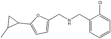 [(2-chlorophenyl)methyl]({[5-(2-methylcyclopropyl)furan-2-yl]methyl})amine Struktur