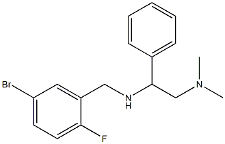 [(5-bromo-2-fluorophenyl)methyl][2-(dimethylamino)-1-phenylethyl]amine Struktur