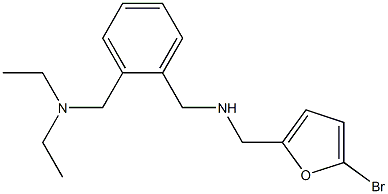 [(5-bromofuran-2-yl)methyl]({2-[(diethylamino)methyl]phenyl}methyl)amine Struktur