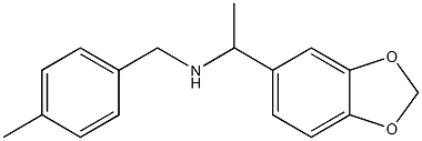 [1-(2H-1,3-benzodioxol-5-yl)ethyl][(4-methylphenyl)methyl]amine Struktur