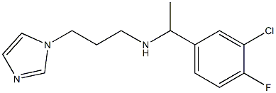 [1-(3-chloro-4-fluorophenyl)ethyl][3-(1H-imidazol-1-yl)propyl]amine Struktur