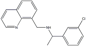 [1-(3-chlorophenyl)ethyl](quinolin-8-ylmethyl)amine Struktur