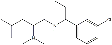 [1-(3-chlorophenyl)propyl][2-(dimethylamino)-4-methylpentyl]amine Structure