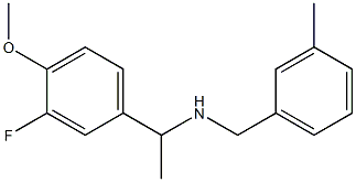 [1-(3-fluoro-4-methoxyphenyl)ethyl][(3-methylphenyl)methyl]amine Struktur