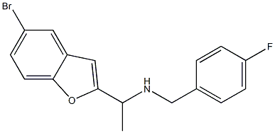 [1-(5-bromo-1-benzofuran-2-yl)ethyl][(4-fluorophenyl)methyl]amine Struktur