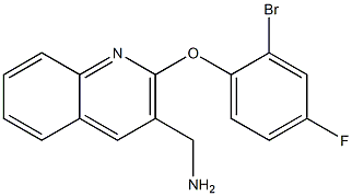 [2-(2-bromo-4-fluorophenoxy)quinolin-3-yl]methanamine Struktur