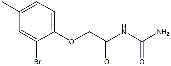 [2-(2-bromo-4-methylphenoxy)acetyl]urea Struktur