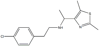 [2-(4-chlorophenyl)ethyl][1-(2,5-dimethyl-1,3-thiazol-4-yl)ethyl]amine Struktur