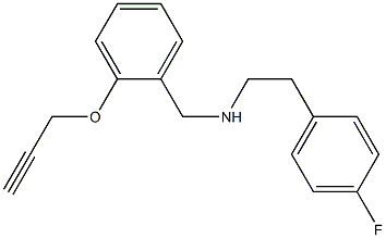 [2-(4-fluorophenyl)ethyl]({[2-(prop-2-yn-1-yloxy)phenyl]methyl})amine Struktur