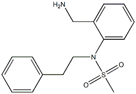 [2-(aminomethyl)phenyl]-N-(2-phenylethyl)methanesulfonamide Struktur