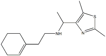 [2-(cyclohex-1-en-1-yl)ethyl][1-(2,5-dimethyl-1,3-thiazol-4-yl)ethyl]amine Struktur