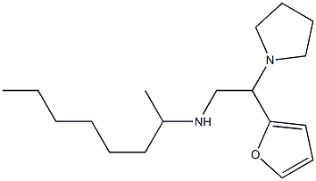 [2-(furan-2-yl)-2-(pyrrolidin-1-yl)ethyl](octan-2-yl)amine Struktur