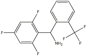 [2-(trifluoromethyl)phenyl](2,4,6-trifluorophenyl)methanamine Struktur