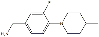 [3-fluoro-4-(4-methylpiperidin-1-yl)phenyl]methanamine Struktur