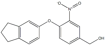 [4-(2,3-dihydro-1H-inden-5-yloxy)-3-nitrophenyl]methanol Struktur