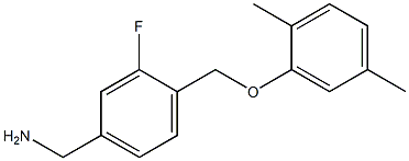 [4-(2,5-dimethylphenoxymethyl)-3-fluorophenyl]methanamine Struktur