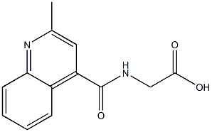 {[(2-methylquinolin-4-yl)carbonyl]amino}acetic acid Struktur