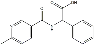 {[(6-methylpyridin-3-yl)carbonyl]amino}(phenyl)acetic acid Struktur