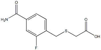 {[4-(aminocarbonyl)-2-fluorobenzyl]thio}acetic acid Struktur