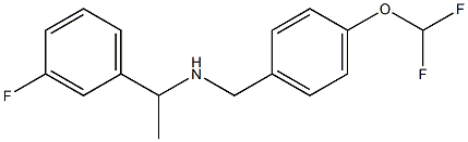 {[4-(difluoromethoxy)phenyl]methyl}[1-(3-fluorophenyl)ethyl]amine Struktur