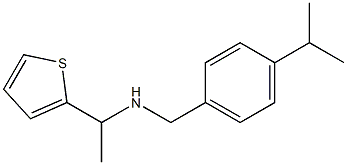 {[4-(propan-2-yl)phenyl]methyl}[1-(thiophen-2-yl)ethyl]amine Struktur