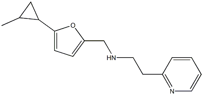 {[5-(2-methylcyclopropyl)furan-2-yl]methyl}[2-(pyridin-2-yl)ethyl]amine Struktur