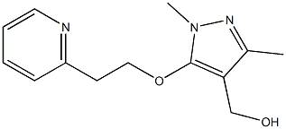 {1,3-dimethyl-5-[2-(pyridin-2-yl)ethoxy]-1H-pyrazol-4-yl}methanol Struktur