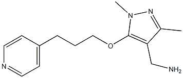 {1,3-dimethyl-5-[3-(pyridin-4-yl)propoxy]-1H-pyrazol-4-yl}methanamine Struktur