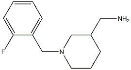 {1-[(2-fluorophenyl)methyl]piperidin-3-yl}methanamine Struktur